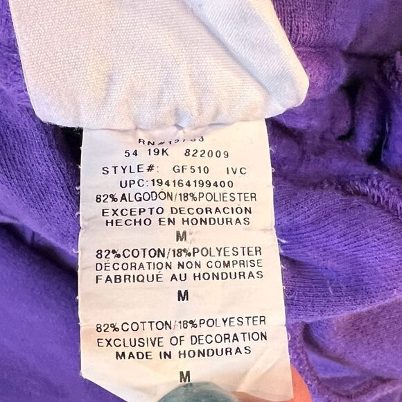 Vintage 90s Champion Reverse Weave Sweatshirt Hoodie Purple Pullover Medium Size - Picture 10 of 11